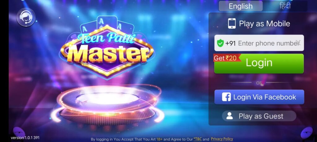 Register In Teen Patti Master App