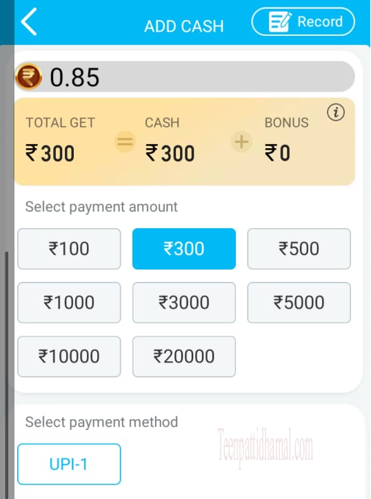 Add Cash In Flush Teen Patti App