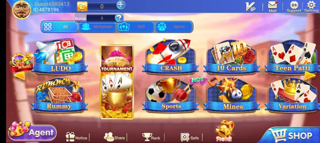 Available Games On Teen Patti Party App